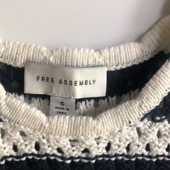 Navy and White Stripe ⚓️ Crochet Sweater Tank - Picture 3 of 7